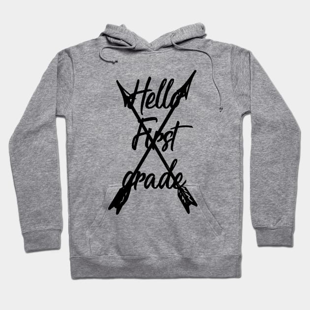 Hello first grade Back to school happy first day of school gift Hoodie by Azadinstore